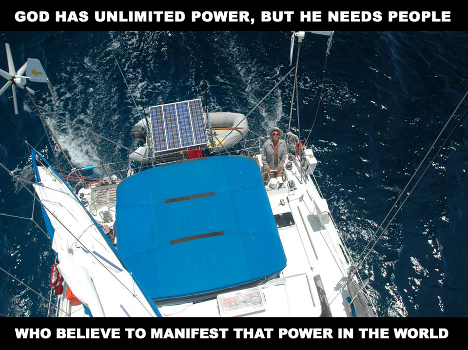 God has unlimited power, but he needs people who believe to manifest that power to the world - David J. Abbott M.D.